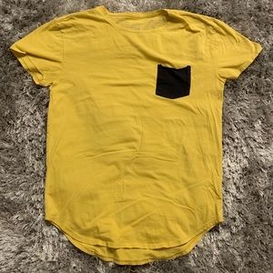 Yellow Neff Pocket Scoop Tee